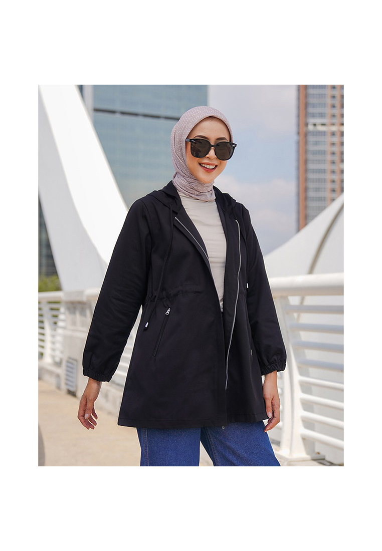 Geulis.id JAKET PARKA BASIC COLOR (5 warna) Outerwear - BLACK