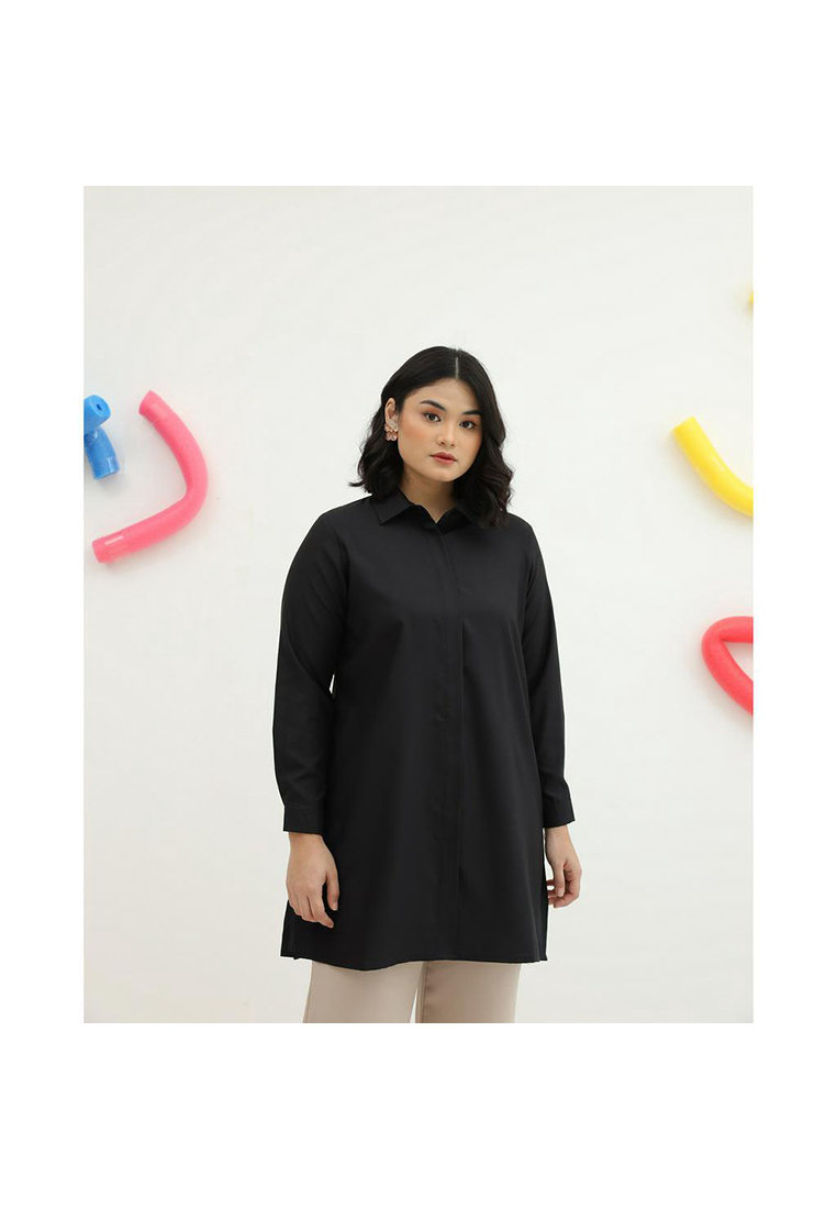 Geulis.id DAILY TUNIC BASIC SERIES TUNIK PUTIH / TUNIK KERJA / KEMEJA KERJA / TUNIK ANTIKUSUT (2 war