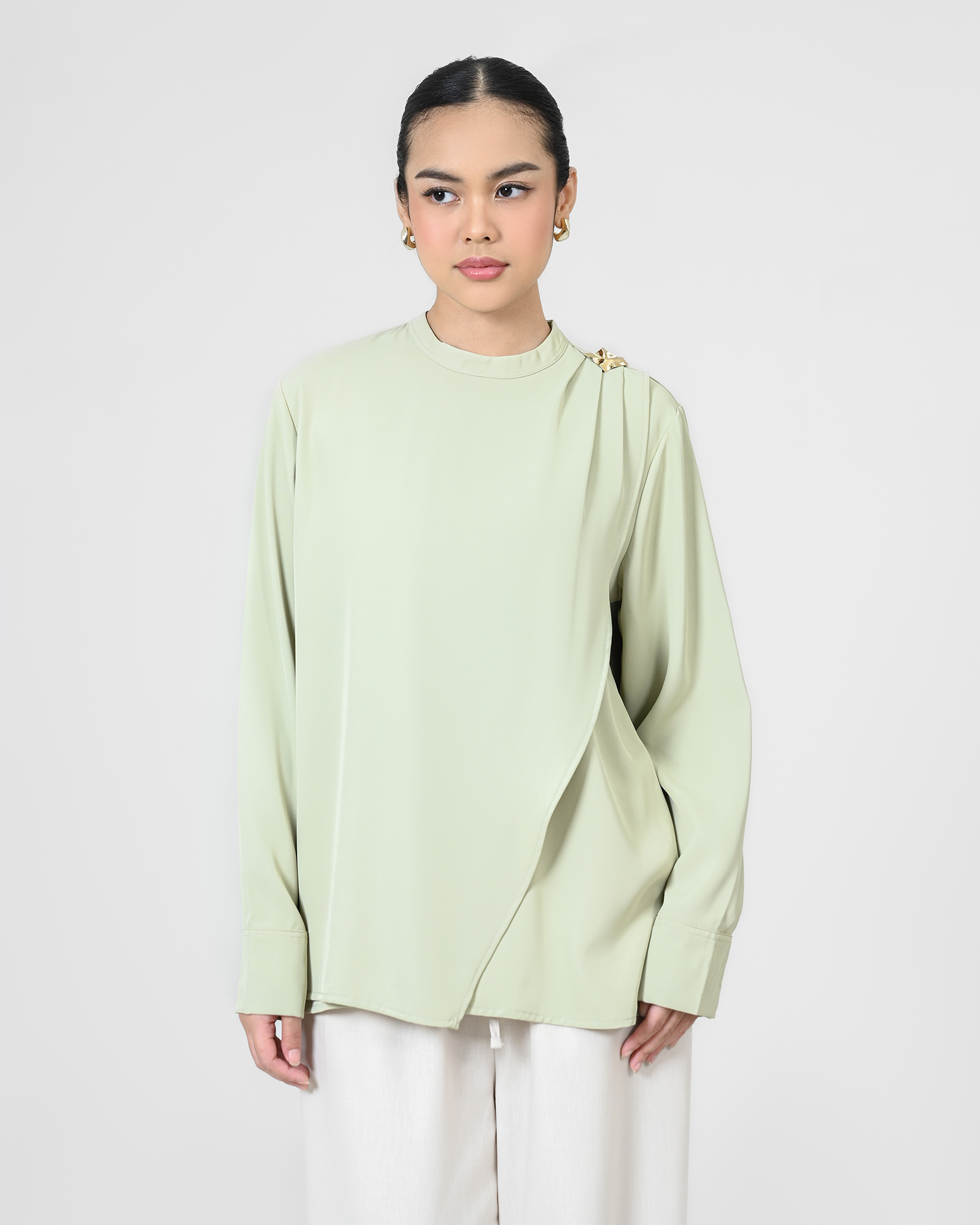 Geulis.id CARYS BLOUSE - SAGEGREEN