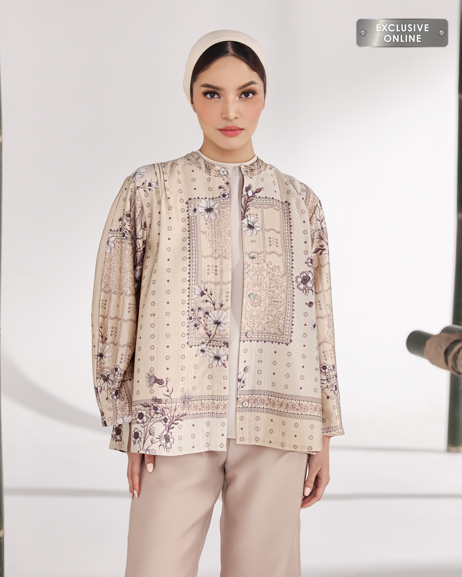 Geulis.id ZAYATTA OUTER / ATASAN WANITA / BAJU LEBARAN -  MOCCA