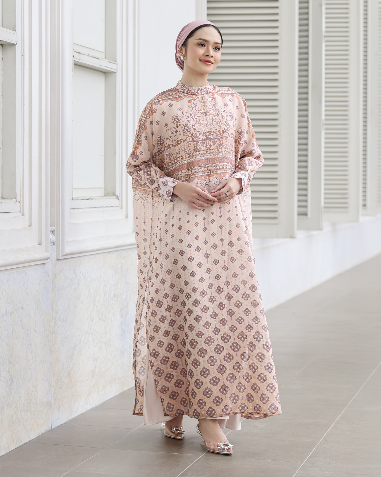 Geulis.id SERADIA KAFTAN SET / KAFTAN WANITA / BAJU LEBARAN - DUSTYPEACH