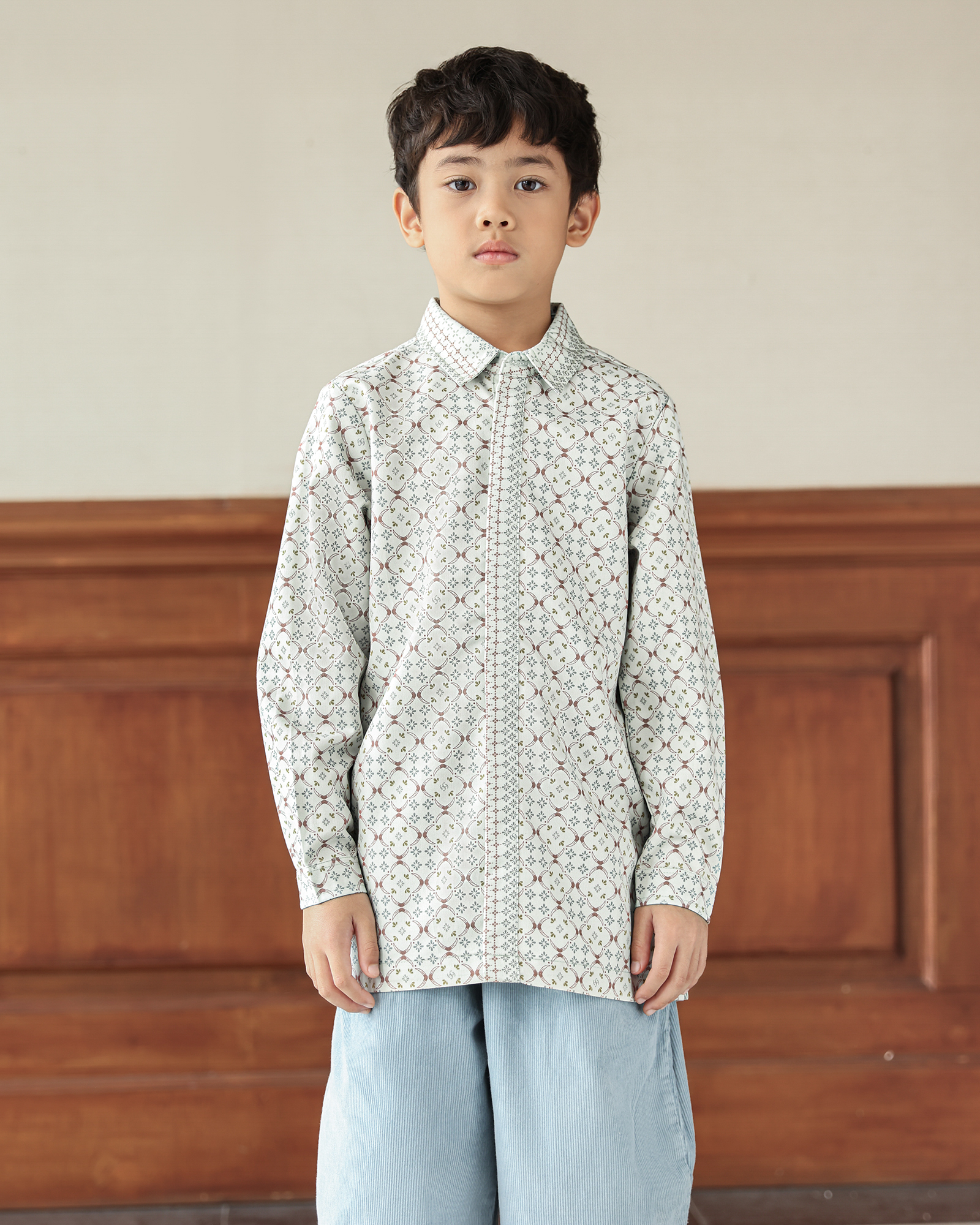 Geulis.id FAZA SHIRT / KEMEJA ANAK COWOK - GREY