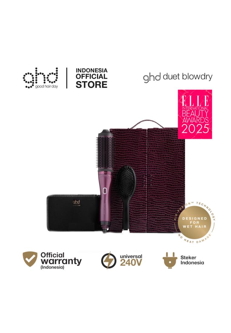 ghd Duet Blowdry Wet To Dry Cherry Red Limited Edition - Sisir Blow Volume Pengering Rambut Dari Bas
