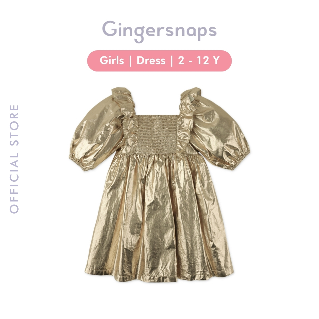Gingersnaps Sunset Soiree Dress Metallic - Dress Anak Perempuan
