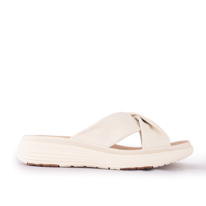 Gino Mariani Sandal Strap Sling Back Wanita Casual Gino Mariani Brielle Off White
