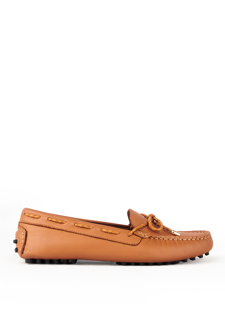 Gino Mariani Sepatu Casual Wanita Loafer Moccasin Gino Mariani Elora Coklat