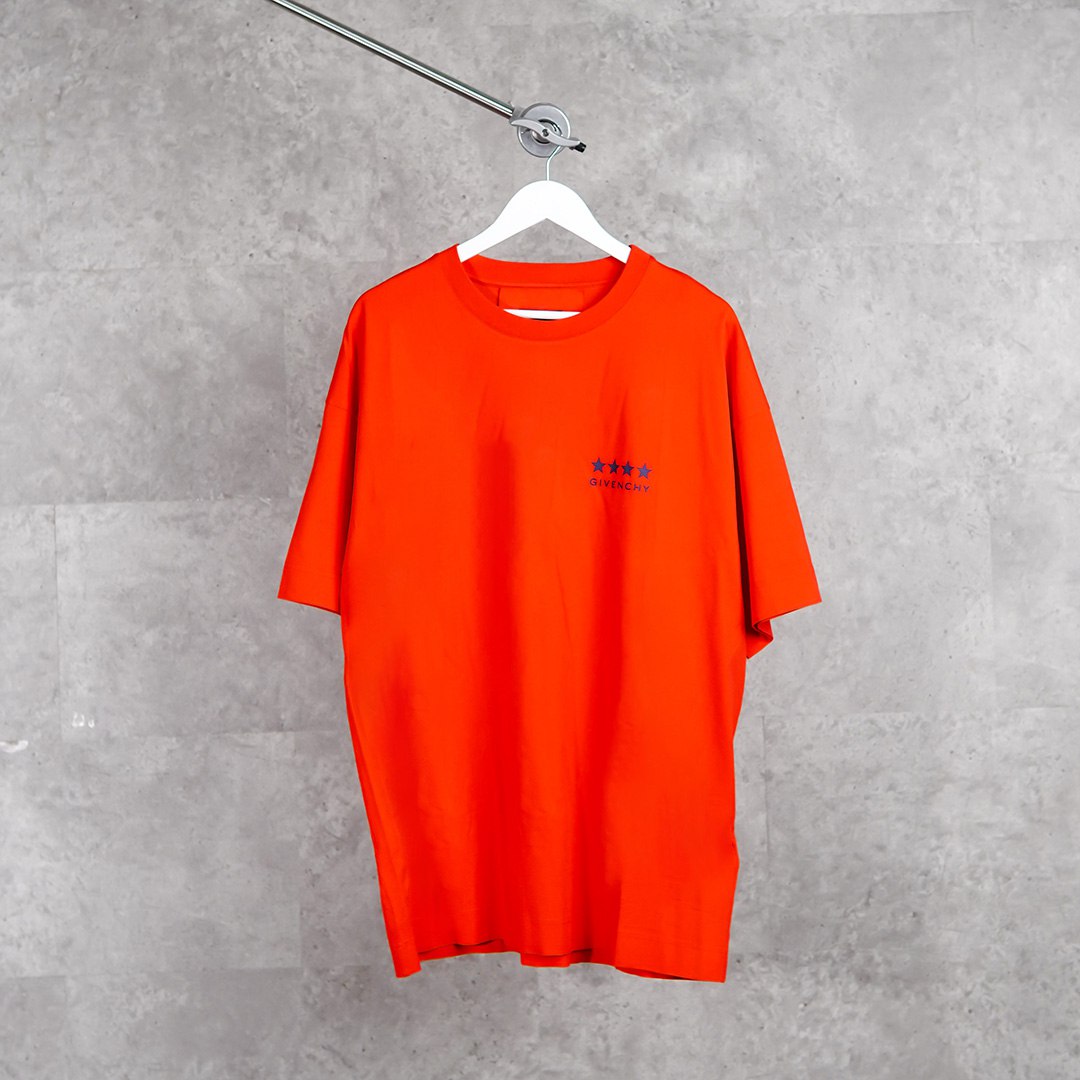 Givenchy Kaos GIVENCHY 4G BIG BACK OUTLINE BLACK RED TSHIRT 100% ORIGINAL