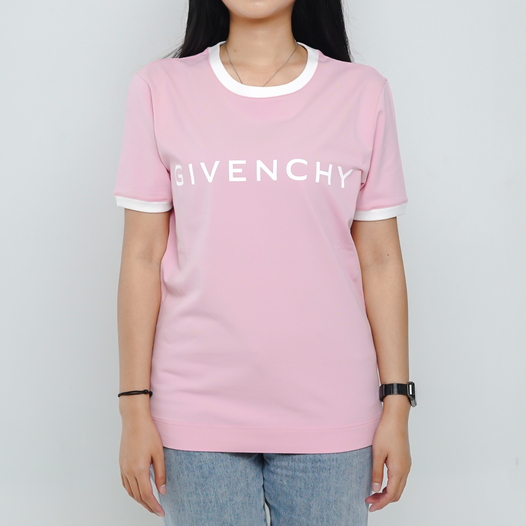 Givenchy Kaos GIVENCHY TEXT WHITE PINK TIPPED LADIES 100% ORIGINAL