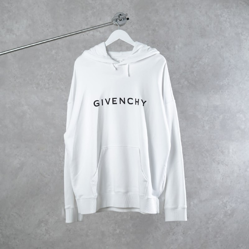 Givenchy Hoodie GIVENCHY TEXT LOGO BLACK WHITE HOODIE 100% ORIGINAL