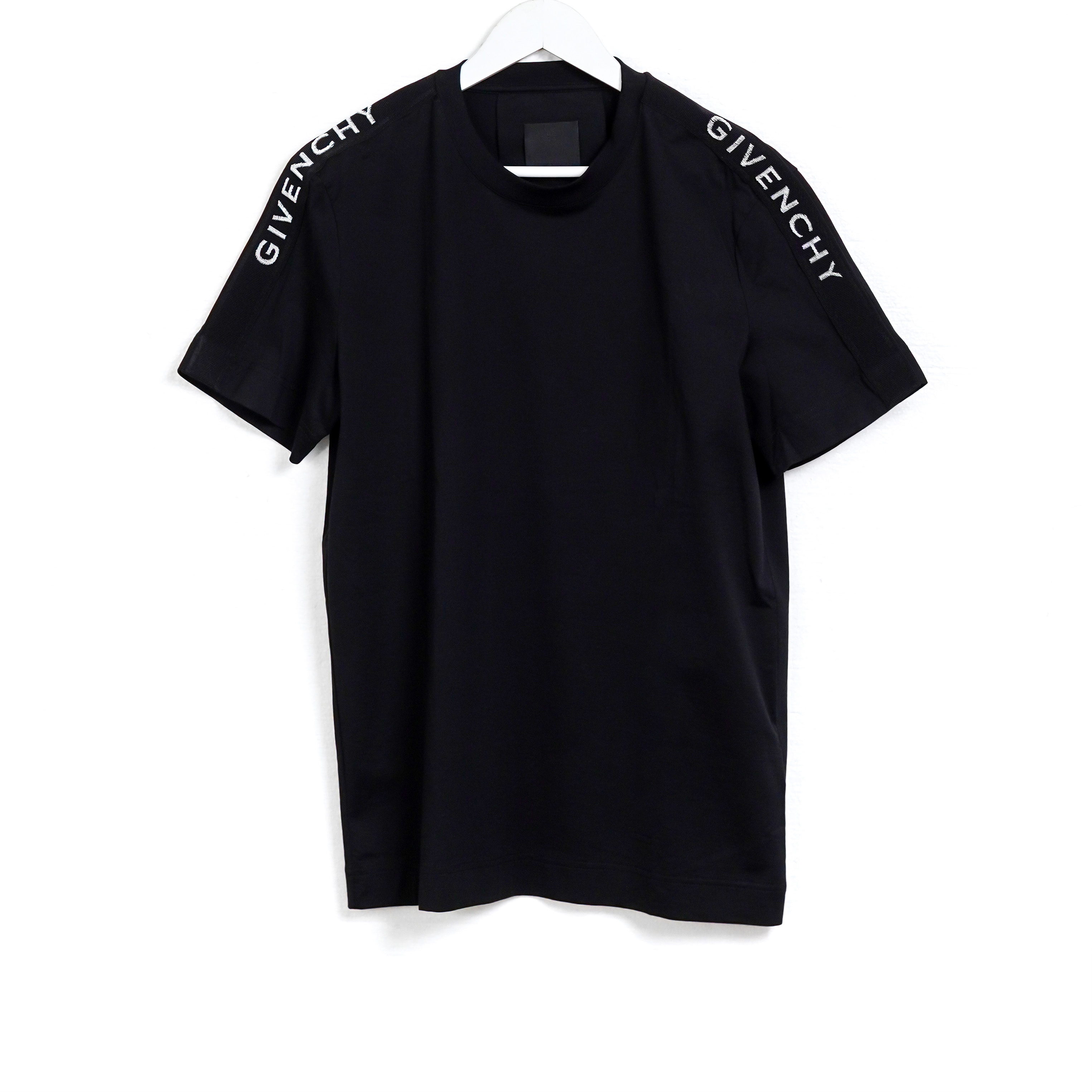 Givenchy Kaos GIVENCHY BAND TAPE SHOULDER WHITE BLACK TSHIRT 100% ORIGINAL