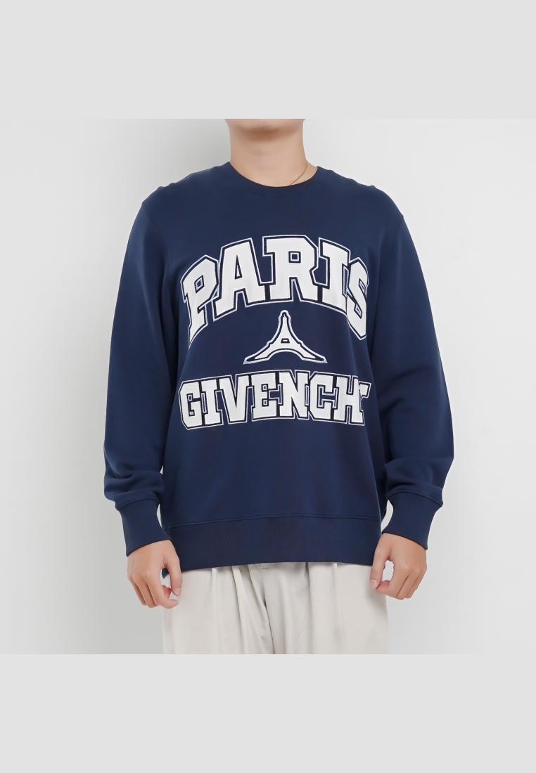 Givenchy Sweater GIVENCHY EIFFEL PARIS BLOCKED WHITE NAVY SWEATSHIRT 100% ORIGINAL