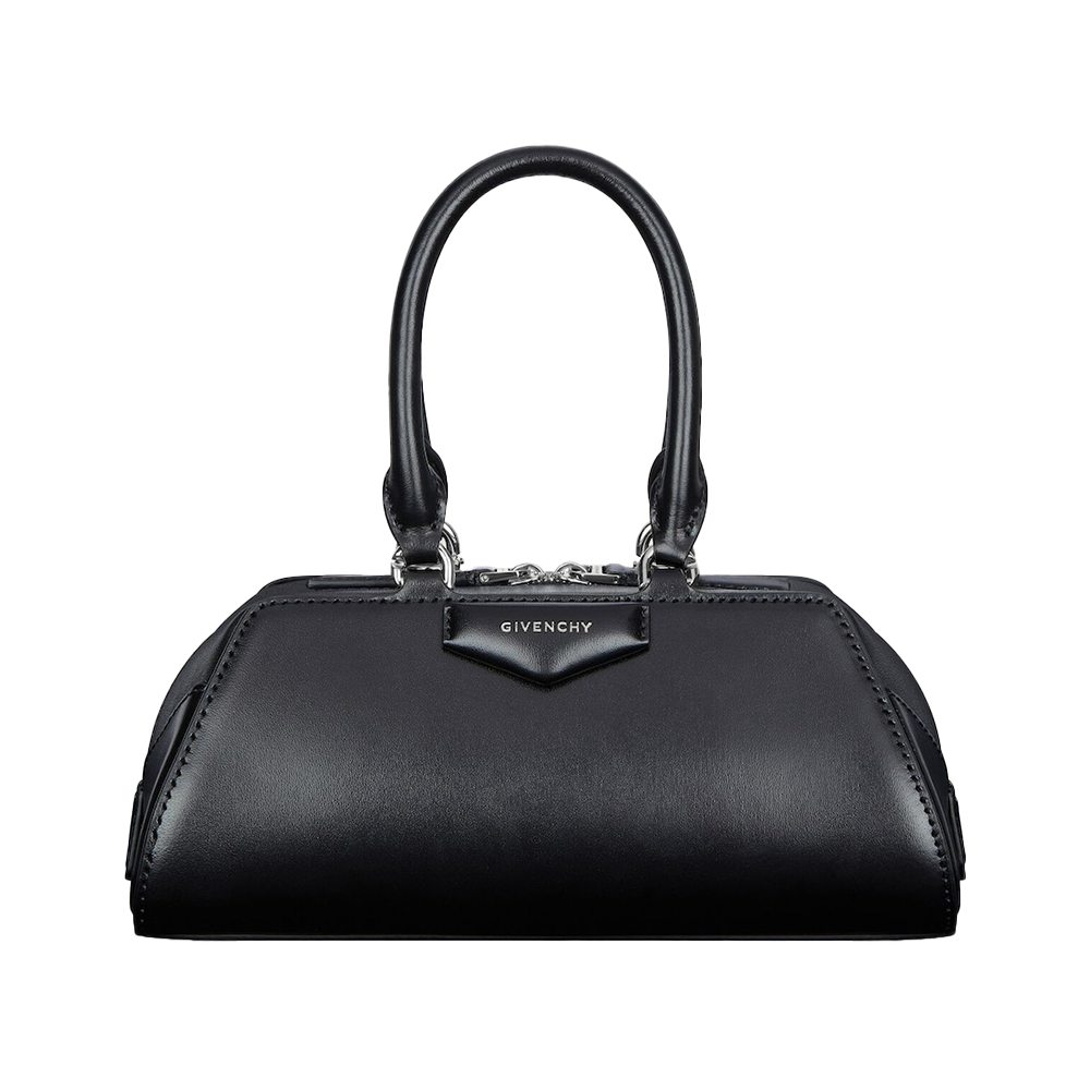Givenchy Mini Antigona East-West Bag in Box Leather Black Shw