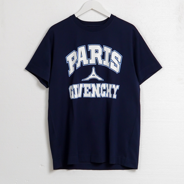 Givenchy Kaos GIVENCHY EIFFEL PARIS BLOCKED WHITE NAVY TSHIRT 100% ORIGINAL