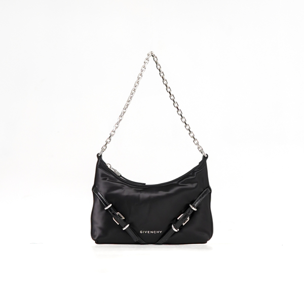 Givenchy Tas GIVENCHY VOYOU SILVER BLACK CHAIN SHOULDER BAG 100% ORIGINAL