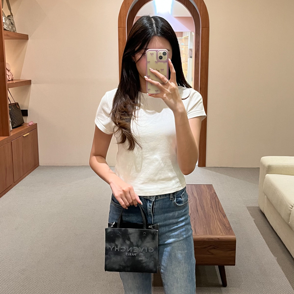 Givenchy Tas GIVENCHY 4G EMBROIDERY WASHED BLACK TOTE BAG WITH LS SMALL 100% ORIGINAL