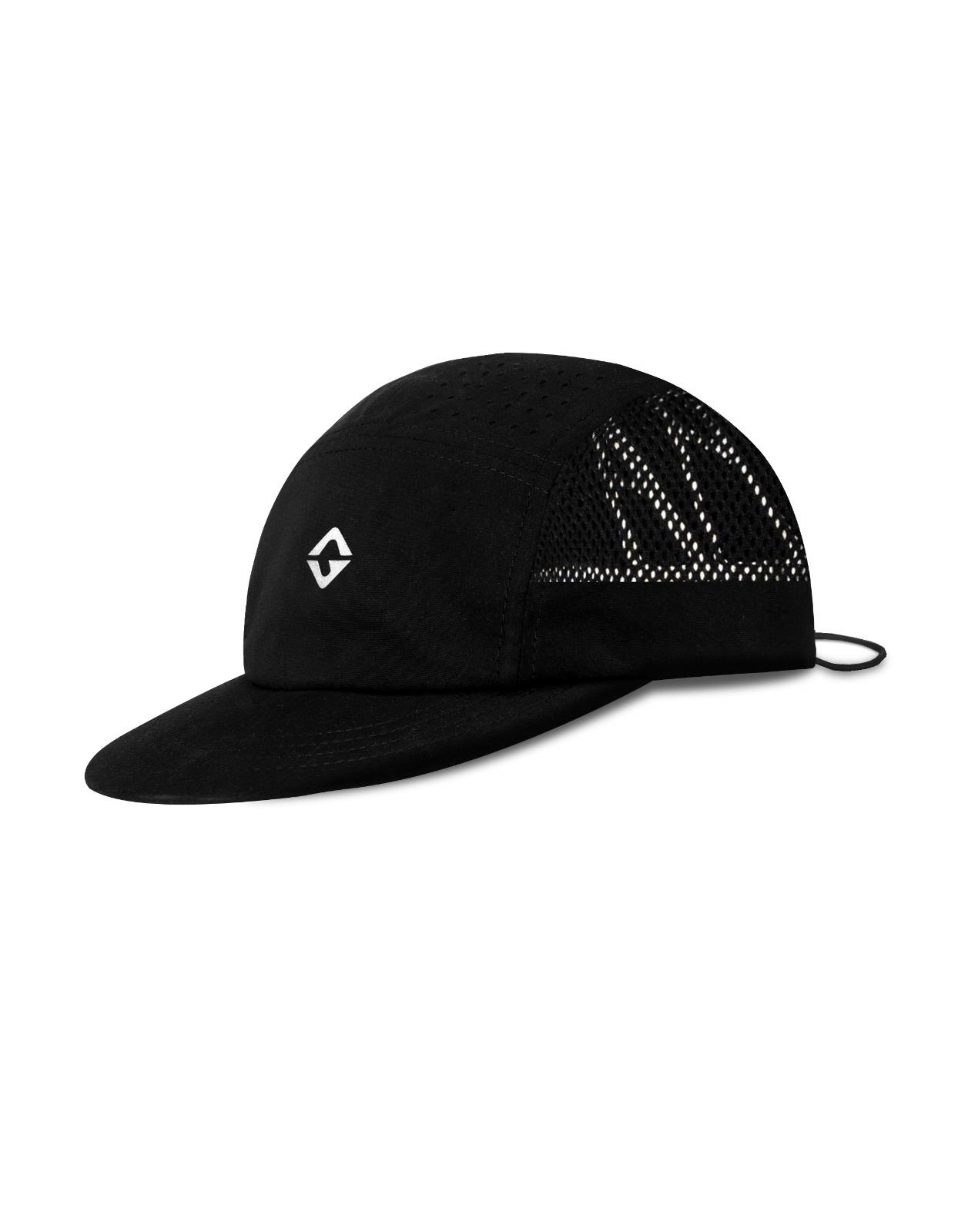 Gloaming Topi Running Five Panel Hitam - Steppa