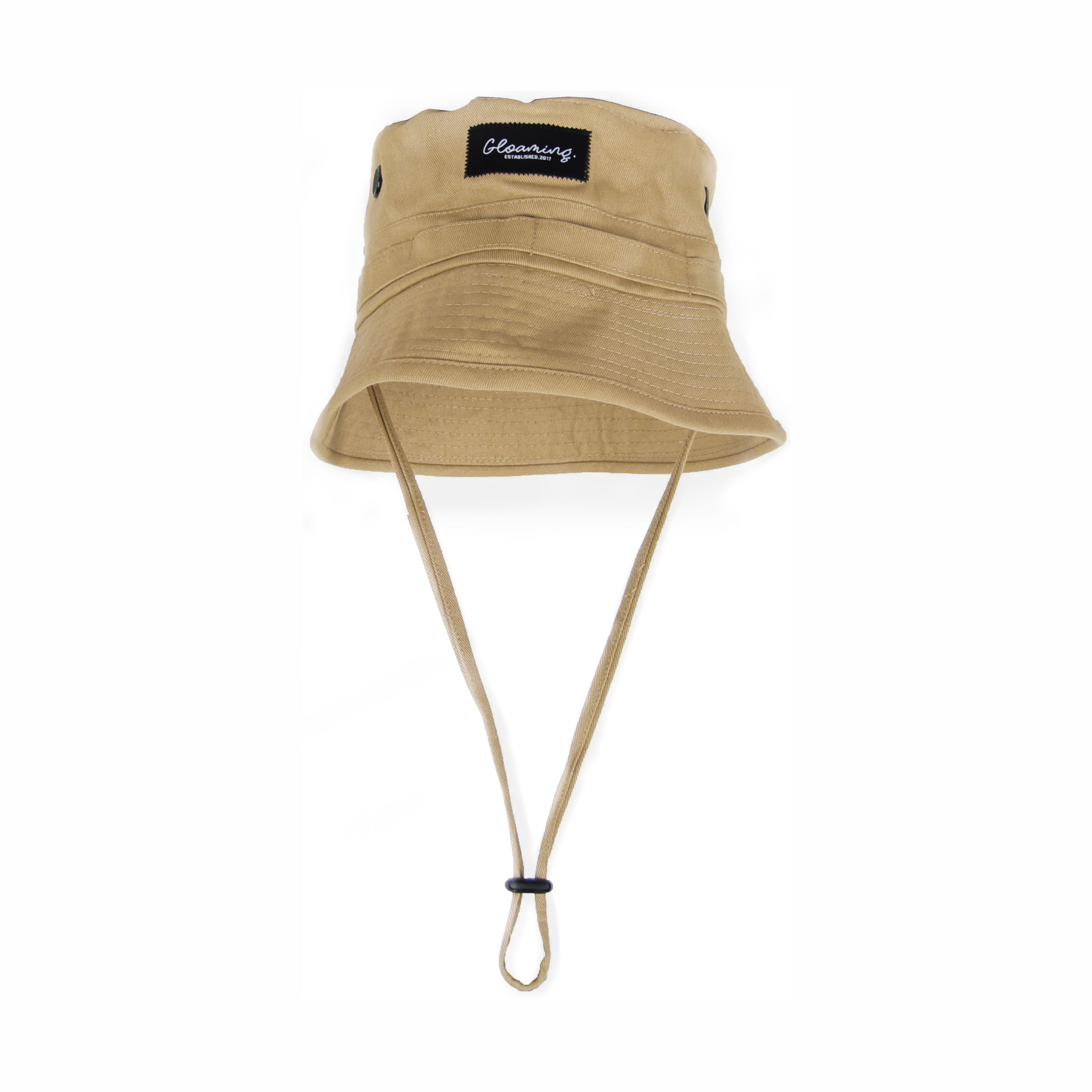 Gloaming L-Crown Bucket Hat Original Polos Cream Pria Dan Wanita