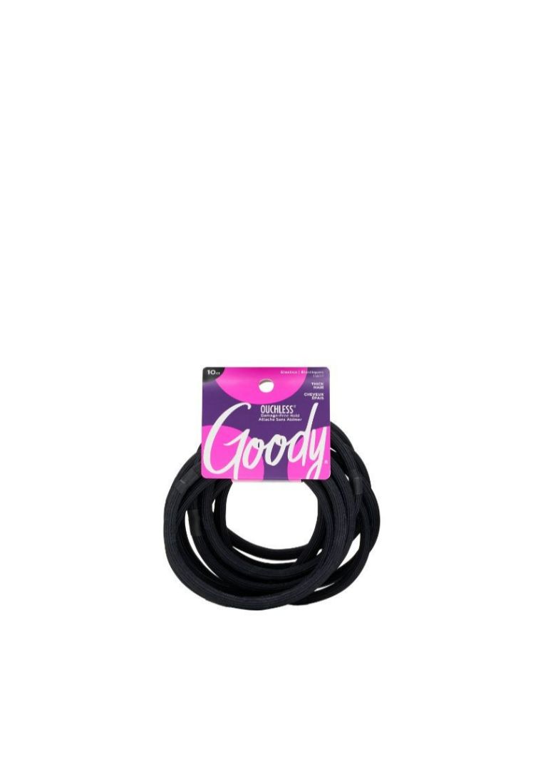 Goody Ouchless 3000148/ 11807 Xtra Long Extra Thick Bold Hold Elastic Black 10ct