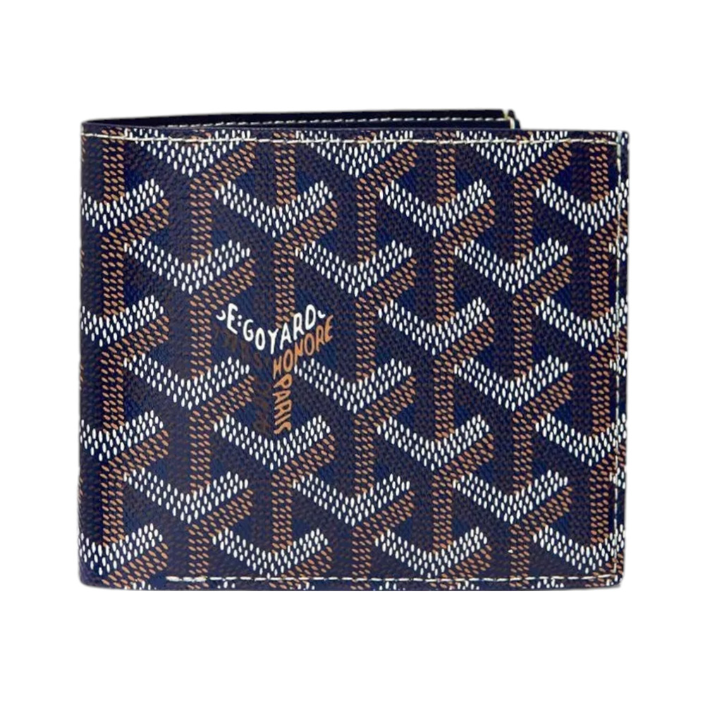 Goyard Victoire PM Bifold Wallet Navy Blue