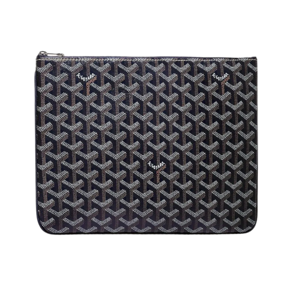 Goyard Senat MM Flat Pouch Navy Blue