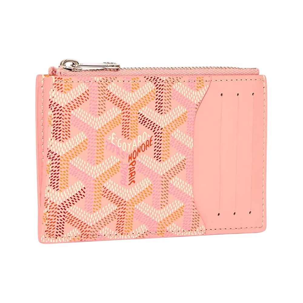 Goyard Bourbon Zipped Card Holder Multicoloured Powder Pink