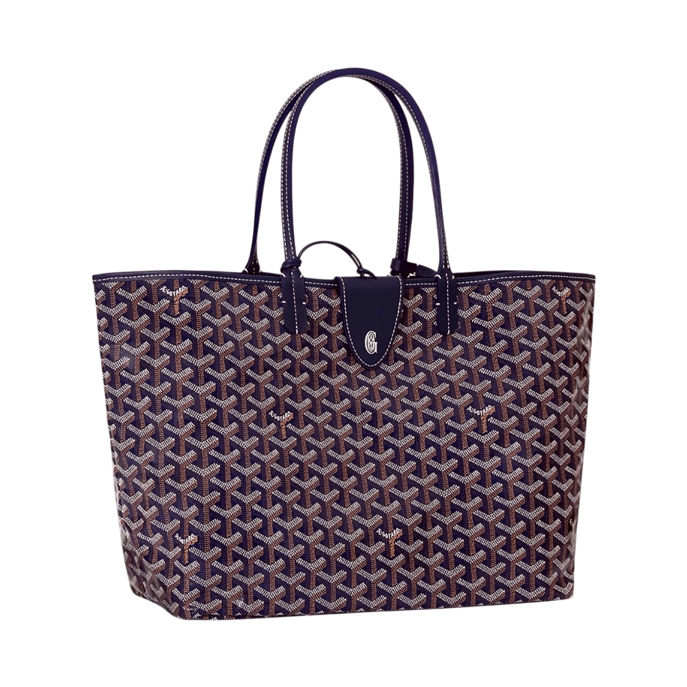 Goyard Saint Louis PM with Croc Tote Bag Navy Blue