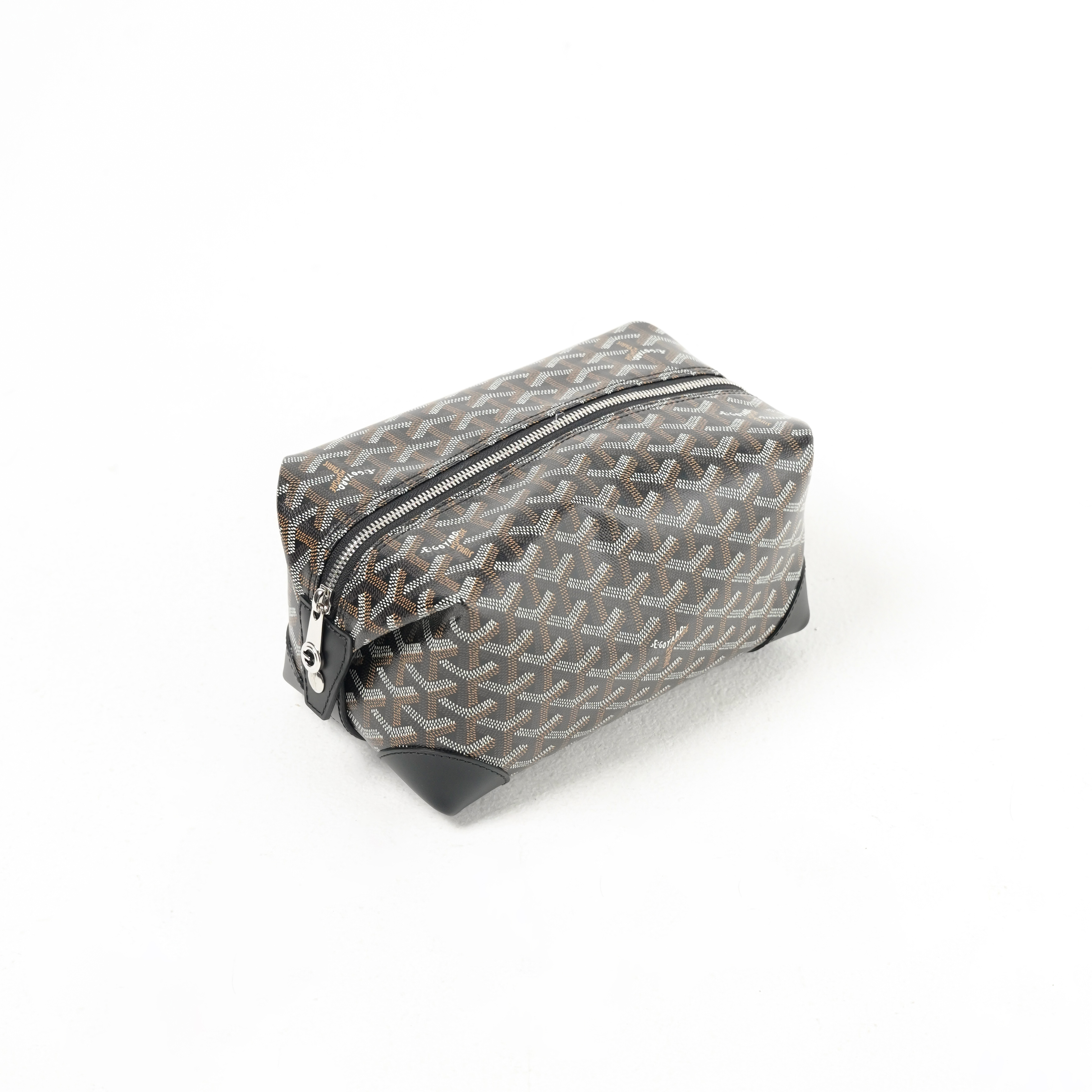 Goyard Tas GOYARD BOWLING 25 BLACK POUCH TOILETRY BAG 100% ORIGINAL