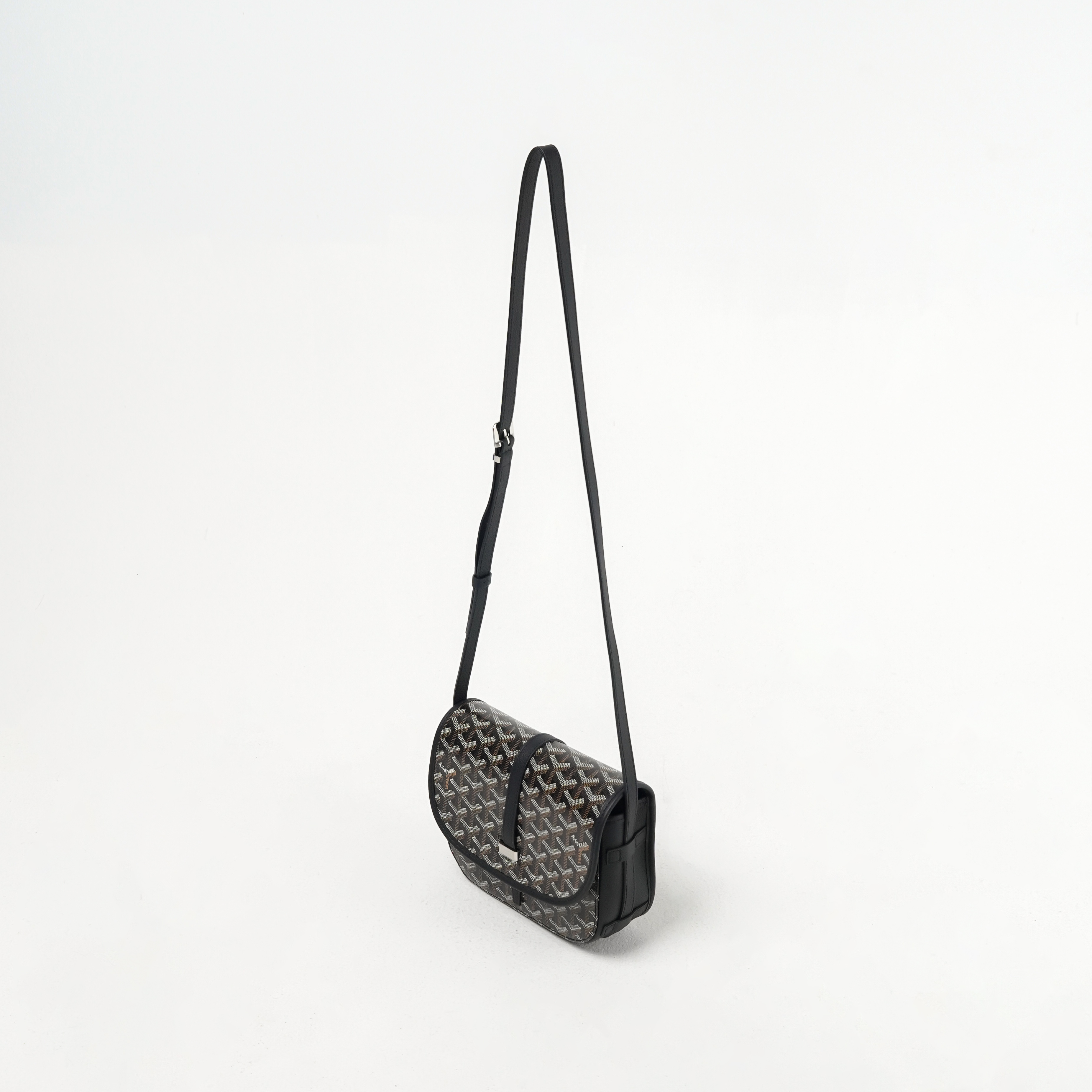 Goyard Tas GOYARD BELVEDERE BLACK SHOULDER BAG 100% ORIGINAL