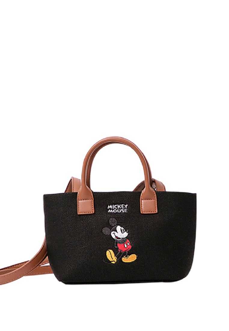 Gracegift Disney Mickey Mouse canvas tote bag Black Small