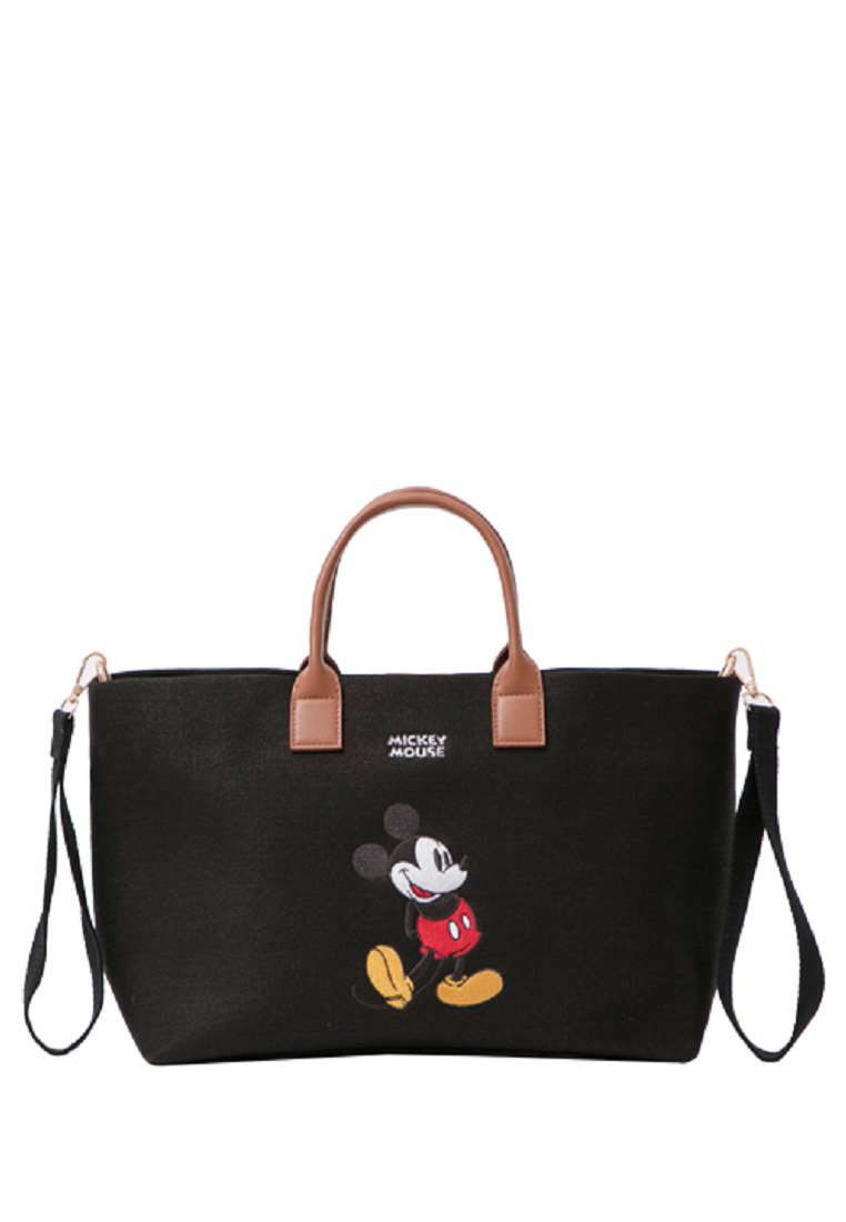 Gracegift Disney Mickey Mouse canvas tote bag Black Medium