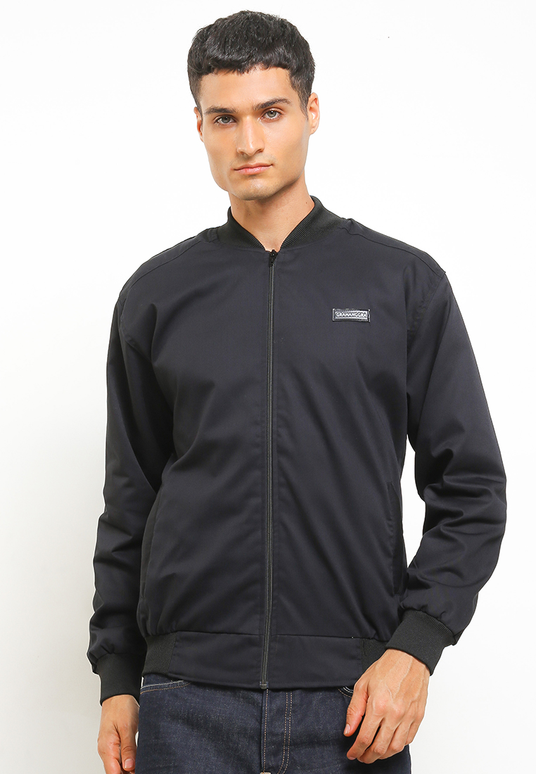 GRAHANGGRA Jaket Bomber American Drill - Black
