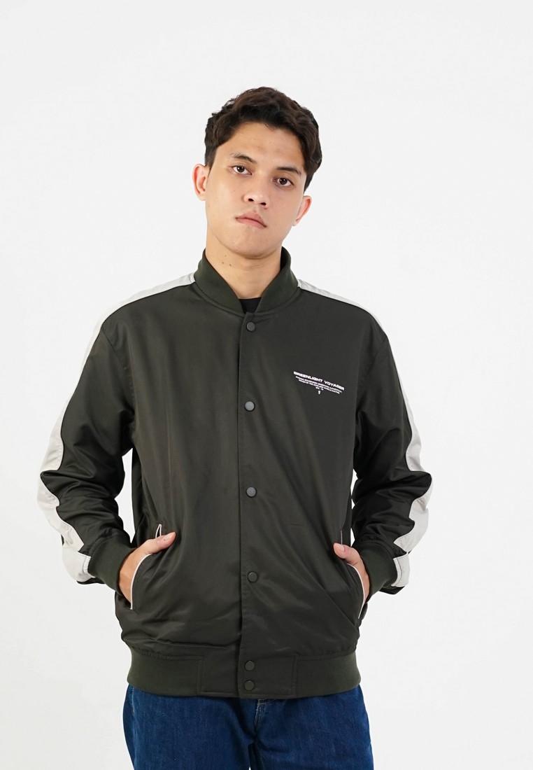 Greenlight Voyager Men's Bomber Jacket Regular Fit Taslan Kanji OL-C020225