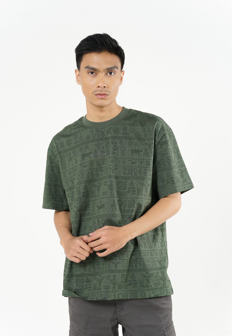 Greenlight Men's T-Shirt Short Sleeve Relaxed Fit Cotton Tribe C100426