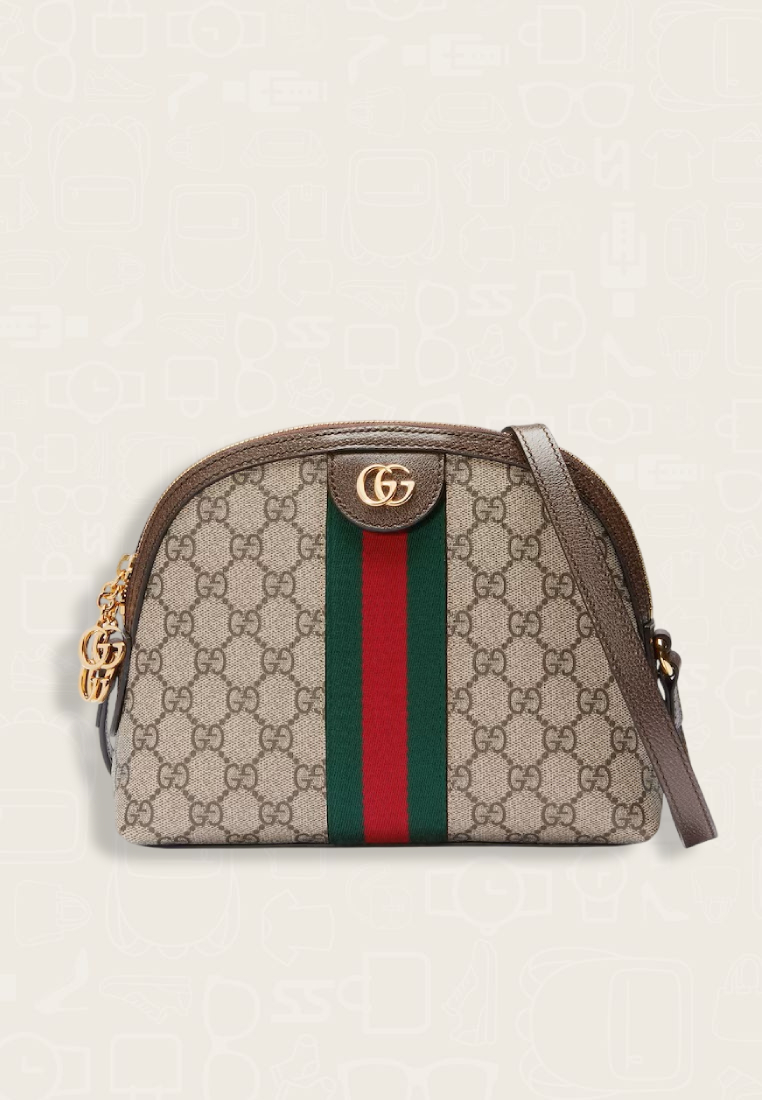 Gucci Ophidia GG Supreme Small Shoulder Bag Beige