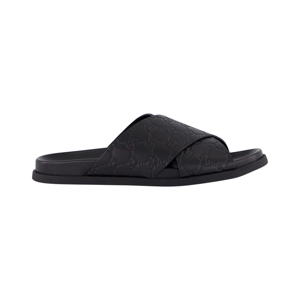 Gucci GG Embossed Slide Sandal Black