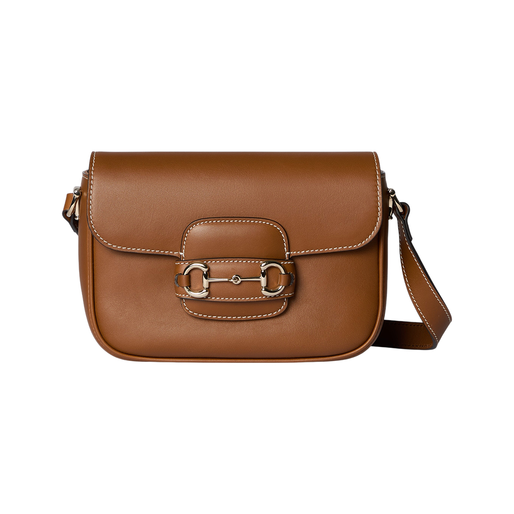 Gucci [9.9ANTI GAYA] Horsebit 1955 Soft Small Shoulder Bag Brown