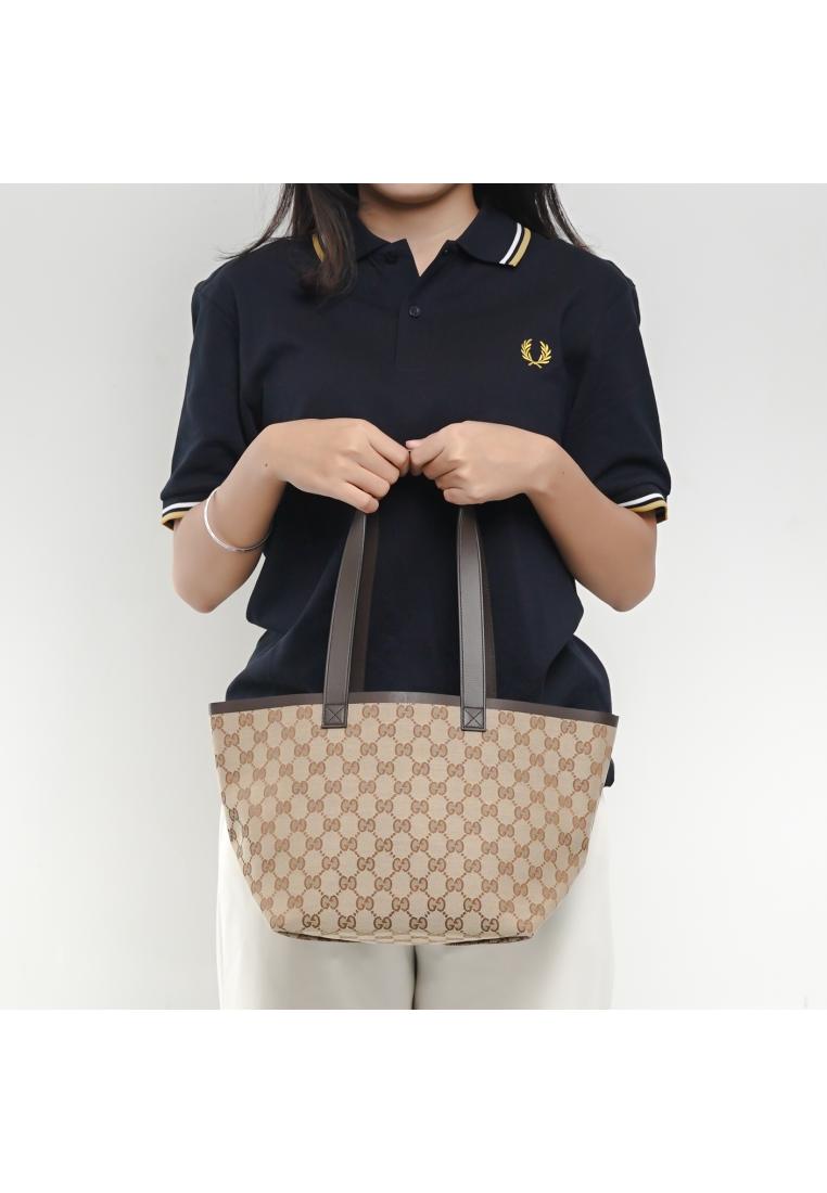 Gucci Tas GUCCI TOTISSIMA GG MONOGRAM BEIGE BLACK TOTE BAG 100% ORIGINAL