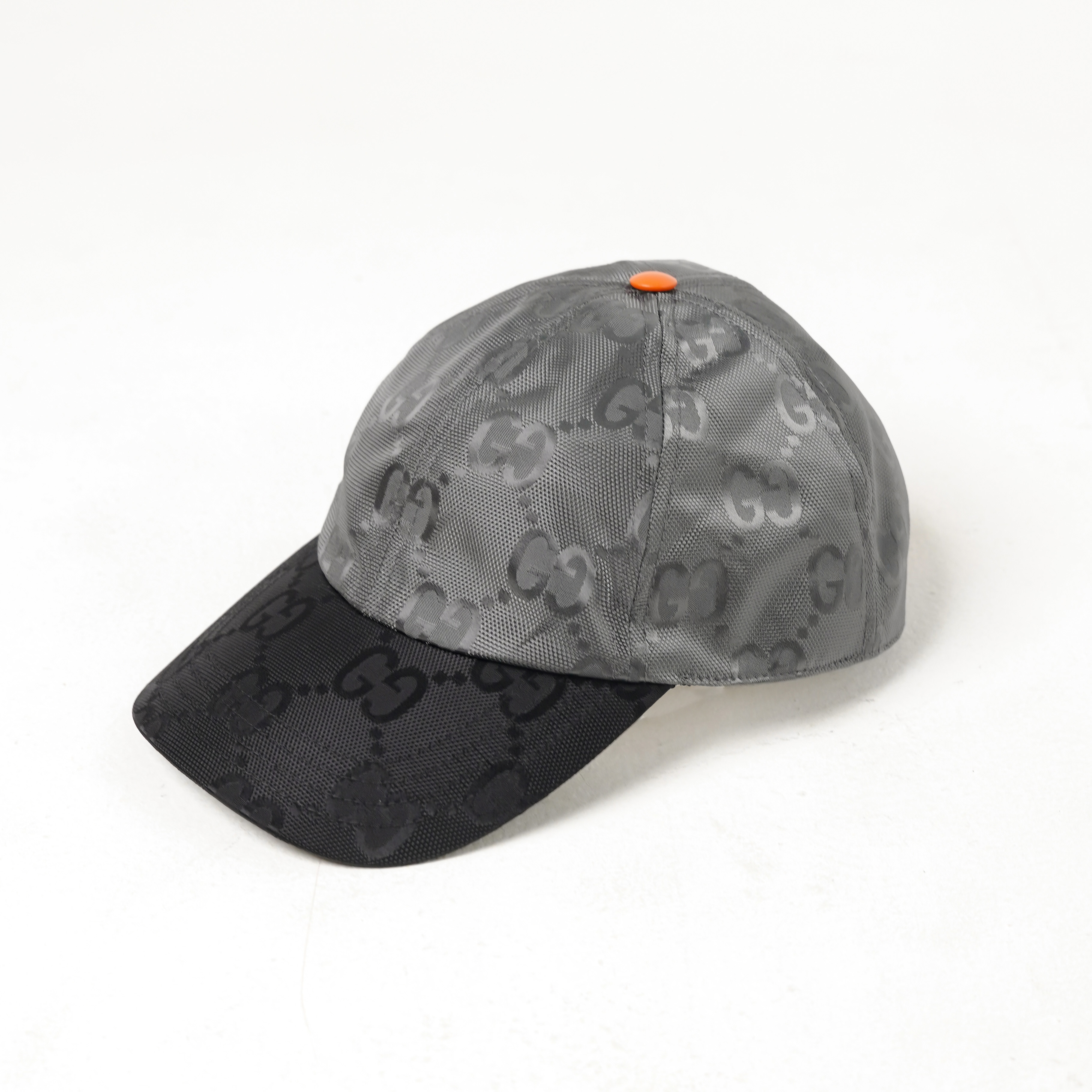 GUCCI Topi GUCCI GG MONOGRAM HALF GREY BLACK CAP 100% ORIGINAL
