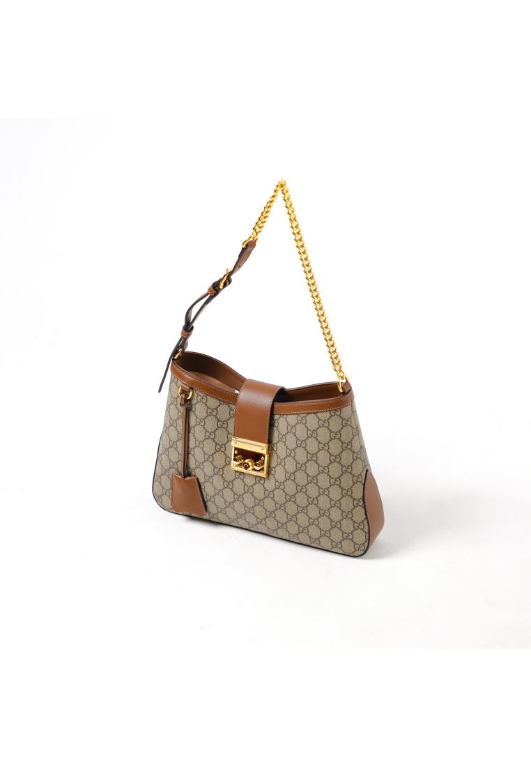 Gucci Tas GUCCI PADLOCK GG MONOGRAM BEIGE CAMEL CHAIN SHOULDER BAG 100% ORIGINAL