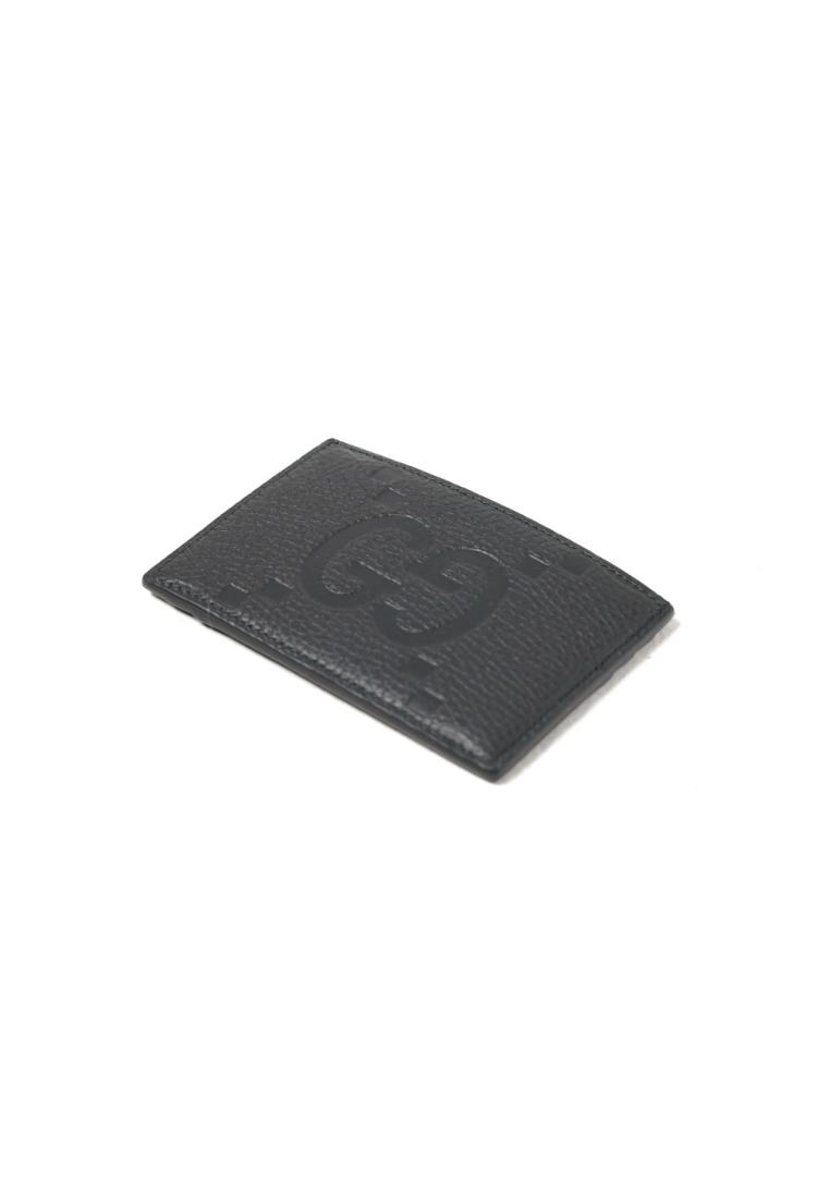 Gucci Dompet GUCCI GG BIG EMBOSSED BLACK CARD HOLDER 100% ORIGINAL