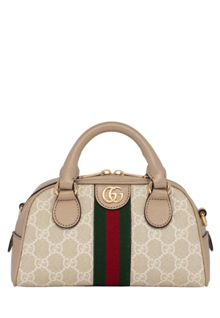 GUCCI Ophidia GG Mini Top Handle Bag Beige White