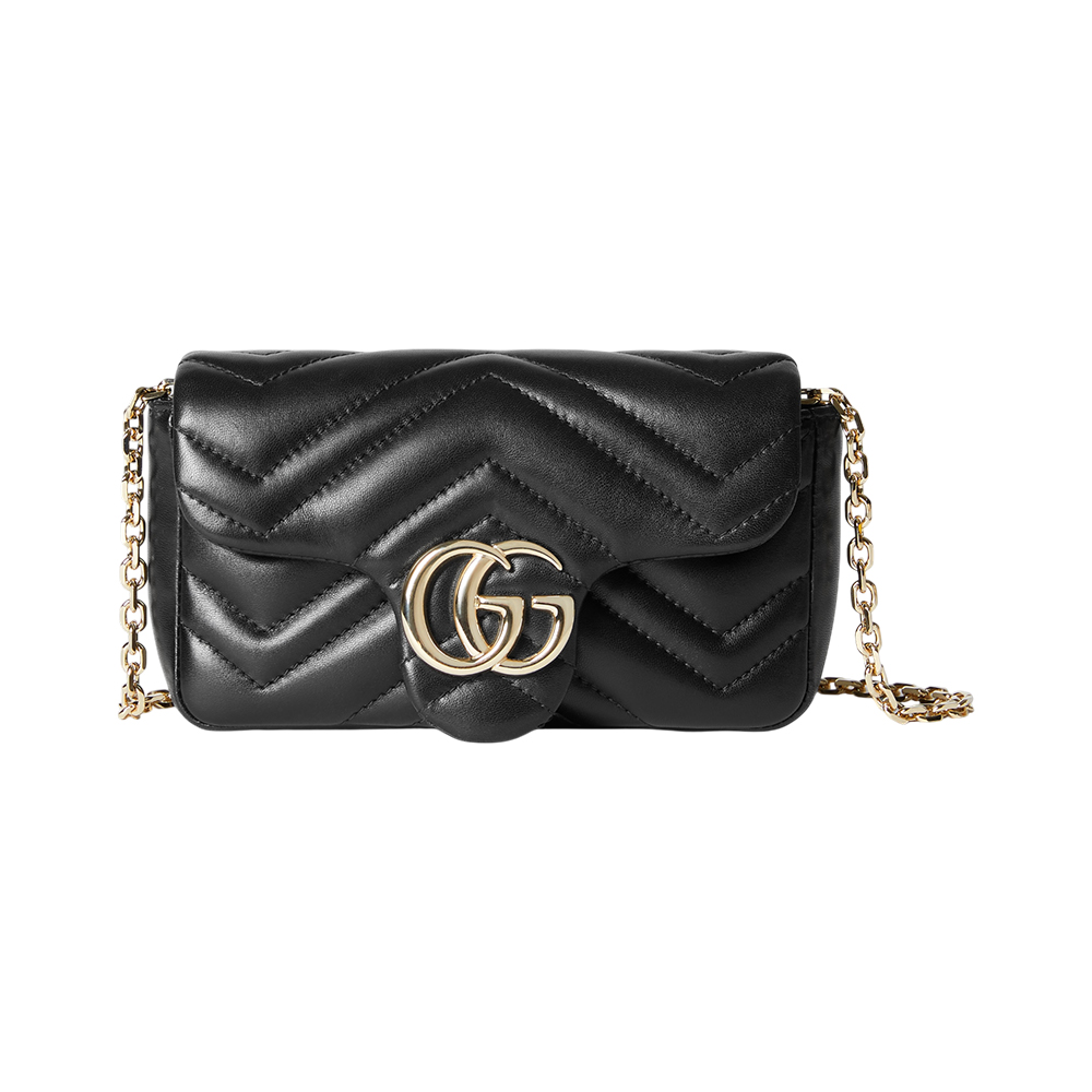 Gucci GG Marmont Mini Chain Bag Black Ghw