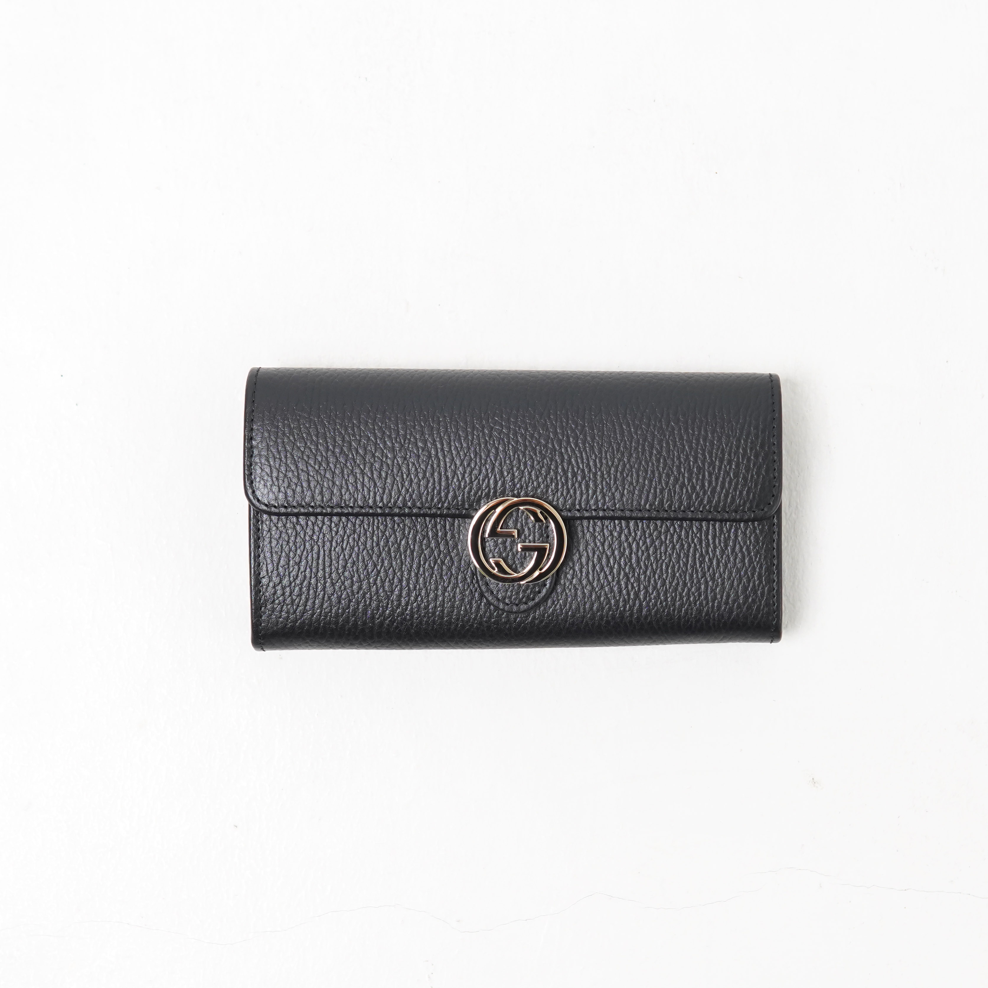 Gucci Dompet GUCCI GG INTERLOCKING BLACK LONG WALLET 100% ORIGINAL