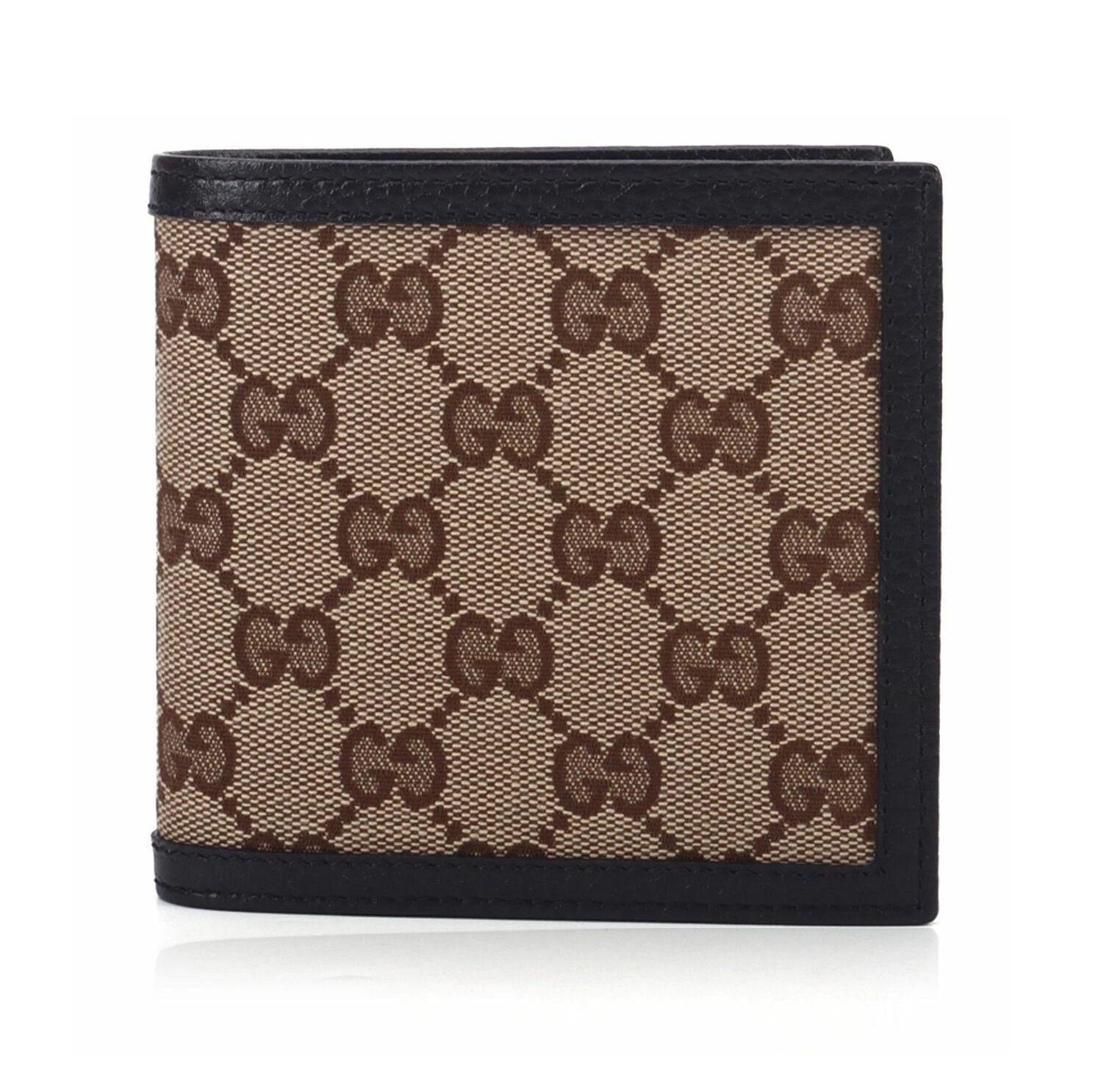 Gucci Short Wallet Canvas Brown