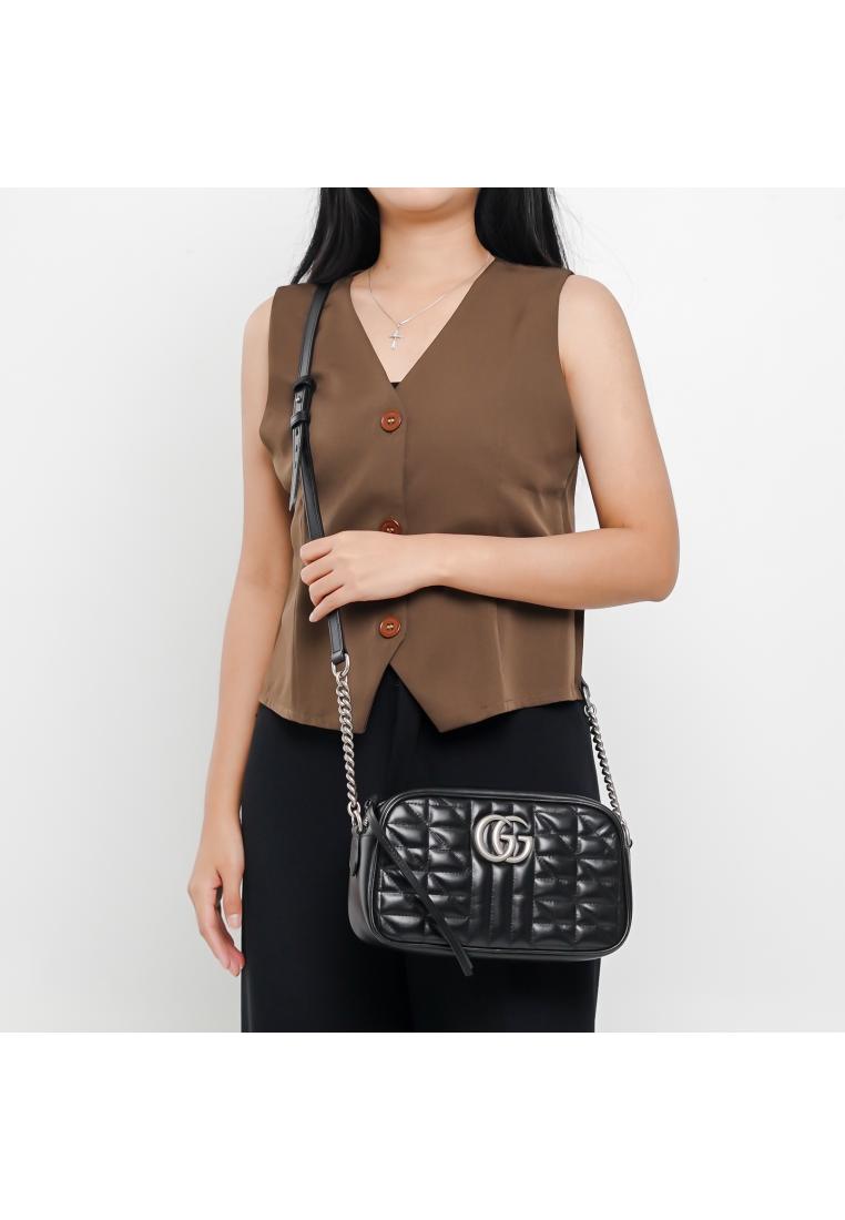 Gucci Tas GUCCI GG MARMONT SHW BLACK CHAIN SHOULDER BAG 100% ORIGINAL