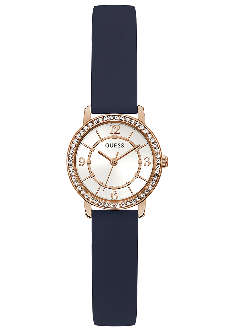 Guess GW0469L2 - Jam Tangan Wanita - Rosegold Navy - Silicone Strap