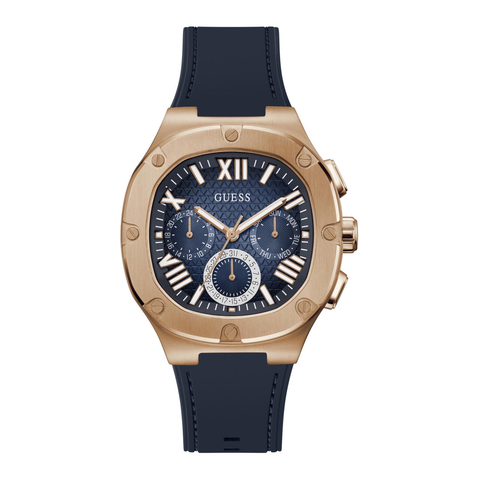 GUESS GW0571G2 Karet Biru Rosegold Cowok