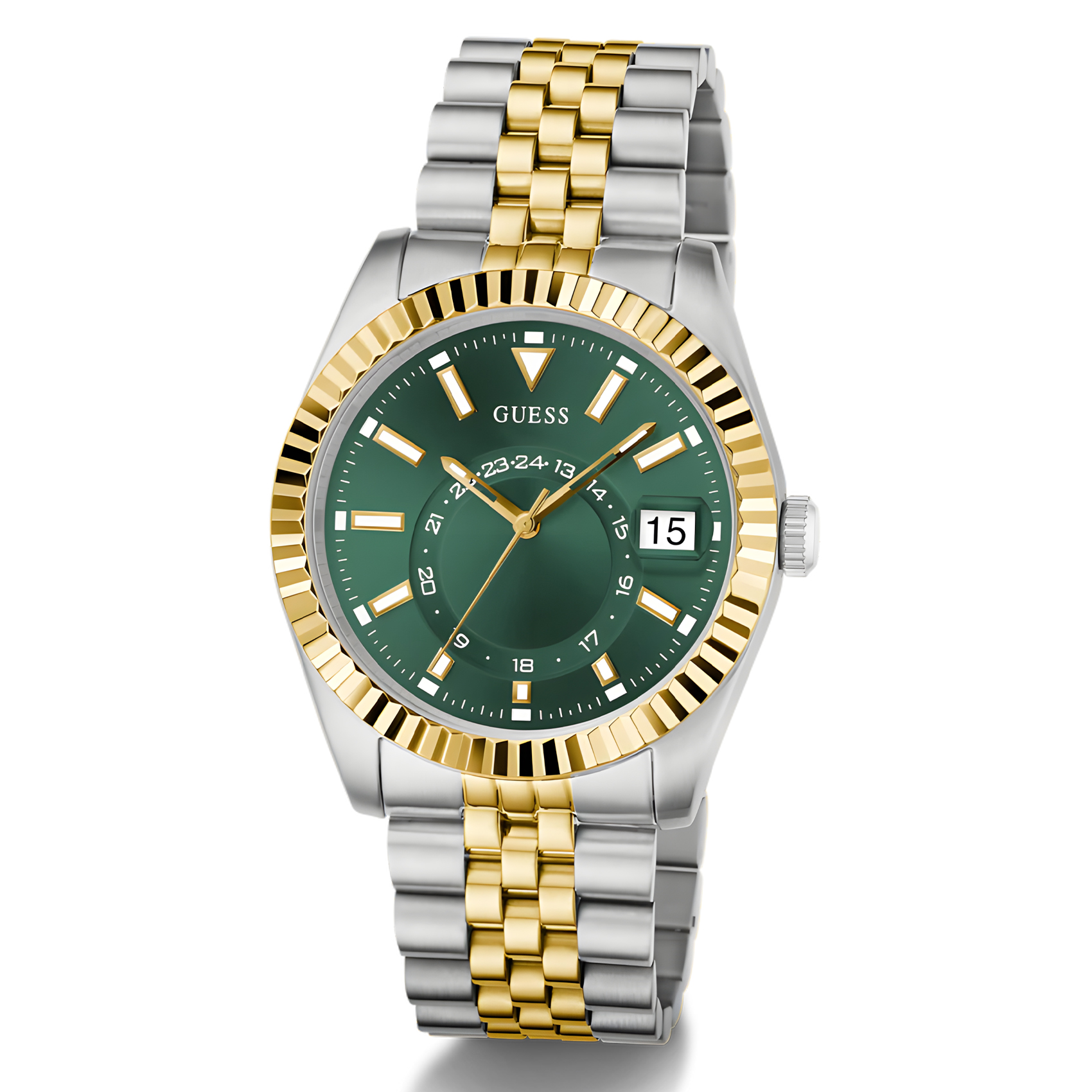 GUESS Gent Watch JADEN MENS 2T SILVER/YELLOW GOLD TONE - GW0977G4