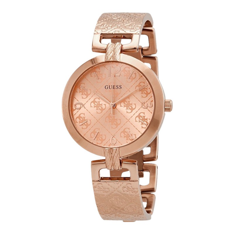 Guess Jam Tangan Wanita Guess W1228L3 Ladies Rose Gold Dial Rose Gold Tone Stainless Steel Strap