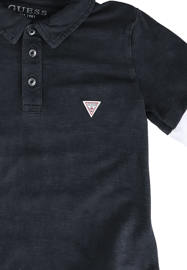 guess polo shirt black